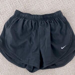 Nike Black Athletic Shorts with Dolphin Hem